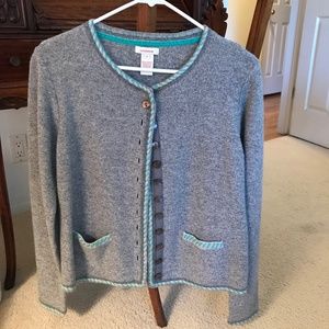 Sundance cardigan sweater gray Merino wool Size S